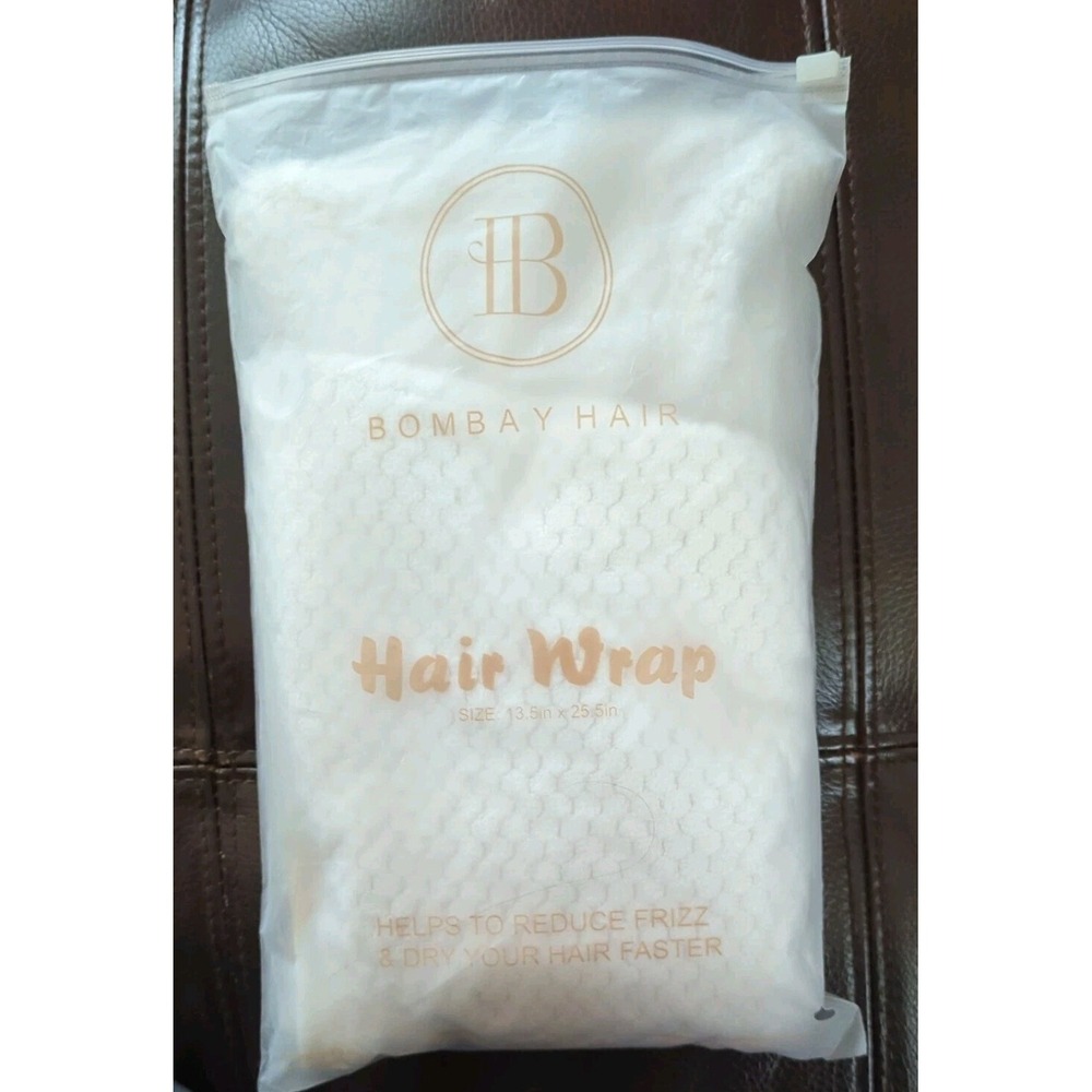 Bombay Hair ~ Microfiber Hair Fast Drying‎ 13.5 inch Beige Towel Hair Wrap New